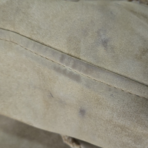 70s Retro Gingerbread Coat Faux Suede Shearling Jacket 1970 Boho Hippie Vintage - Picture 15 of 16